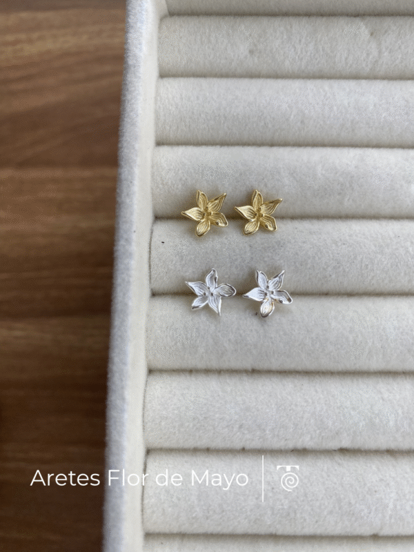 Aretes Flor de Mayo (Disponibles en plata)